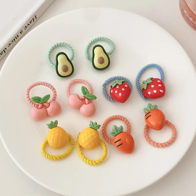 10pcs/set Children Cute Candy Color Small Mini Thumb Hair Ties Kids Rubber Bands Girls Hair Accessories