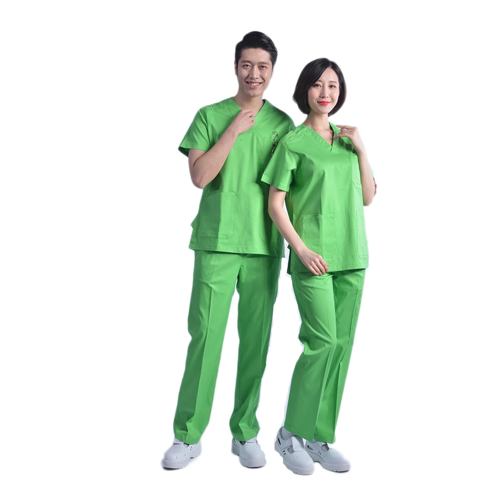 Best sale unisex hospital uniform suit manufacturer nurse medical scrubs polyester and rayon with spandex fabric