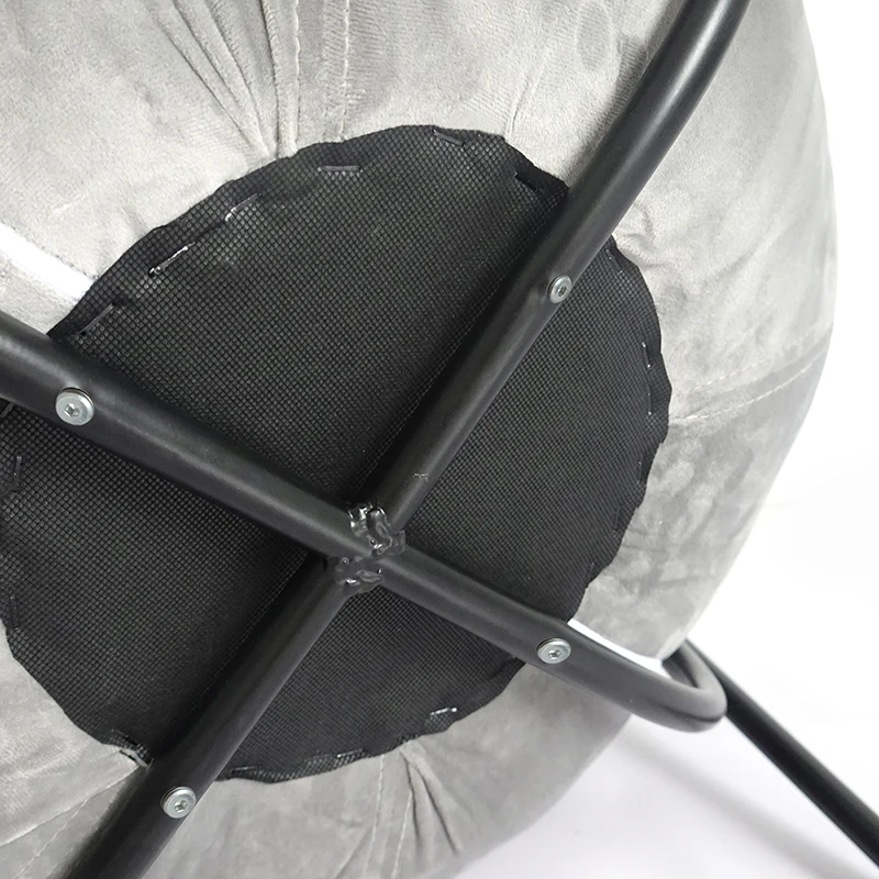 modern Green upholstered foot stool round velvet stools