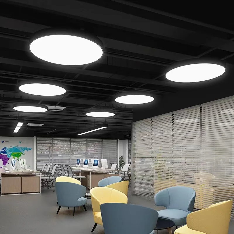 Surface Mount DALI Control Tunable White LED Panel Round Pendant Light 2700K~5700K DALI Dimmable Round Hanging Suspension Light