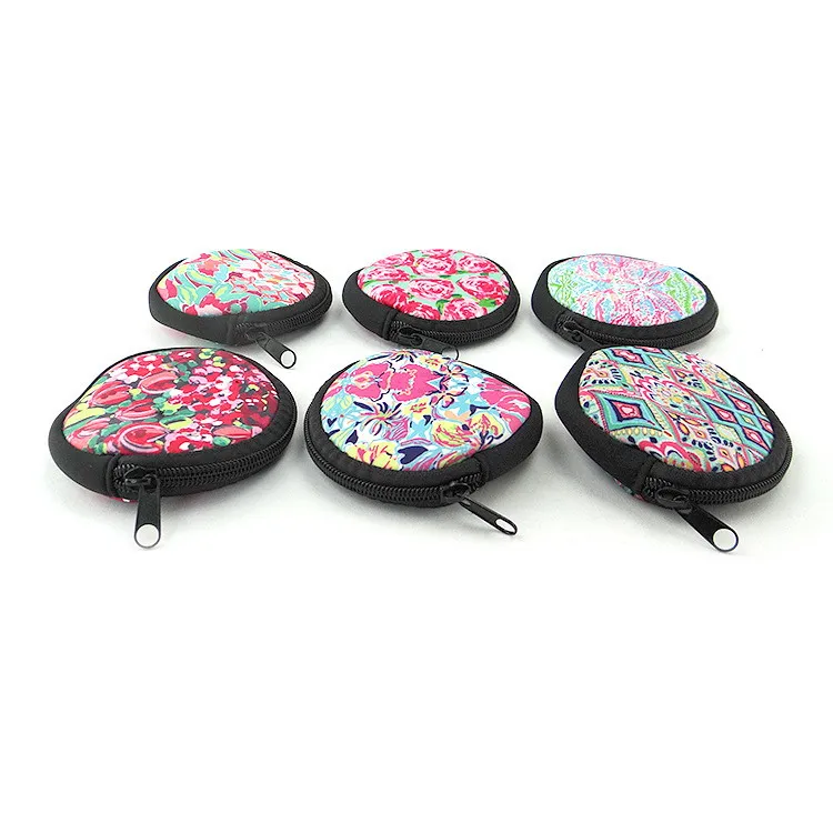 
Promotional soft neoprene mini coin purse custom neoprene cute Euro coin pouch 