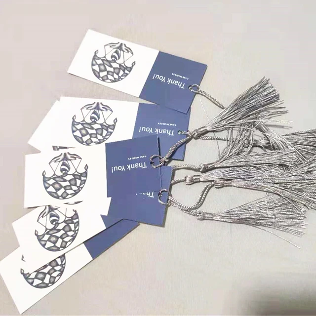 Custom Design Double Side Printing Paper Bookmark With Chinese Kont