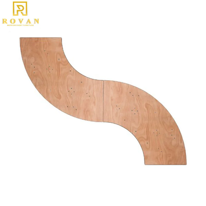 
Serpentine Wood Folding Banquet Table 