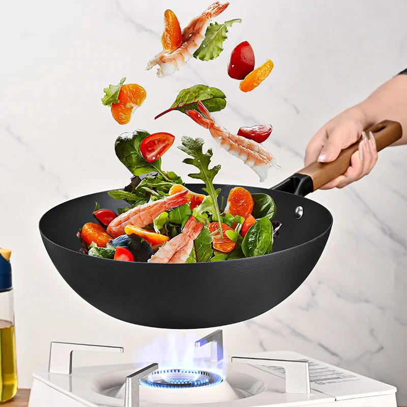 Efficient wok stove robust cast iron wok non-rusting resilient wok cooker