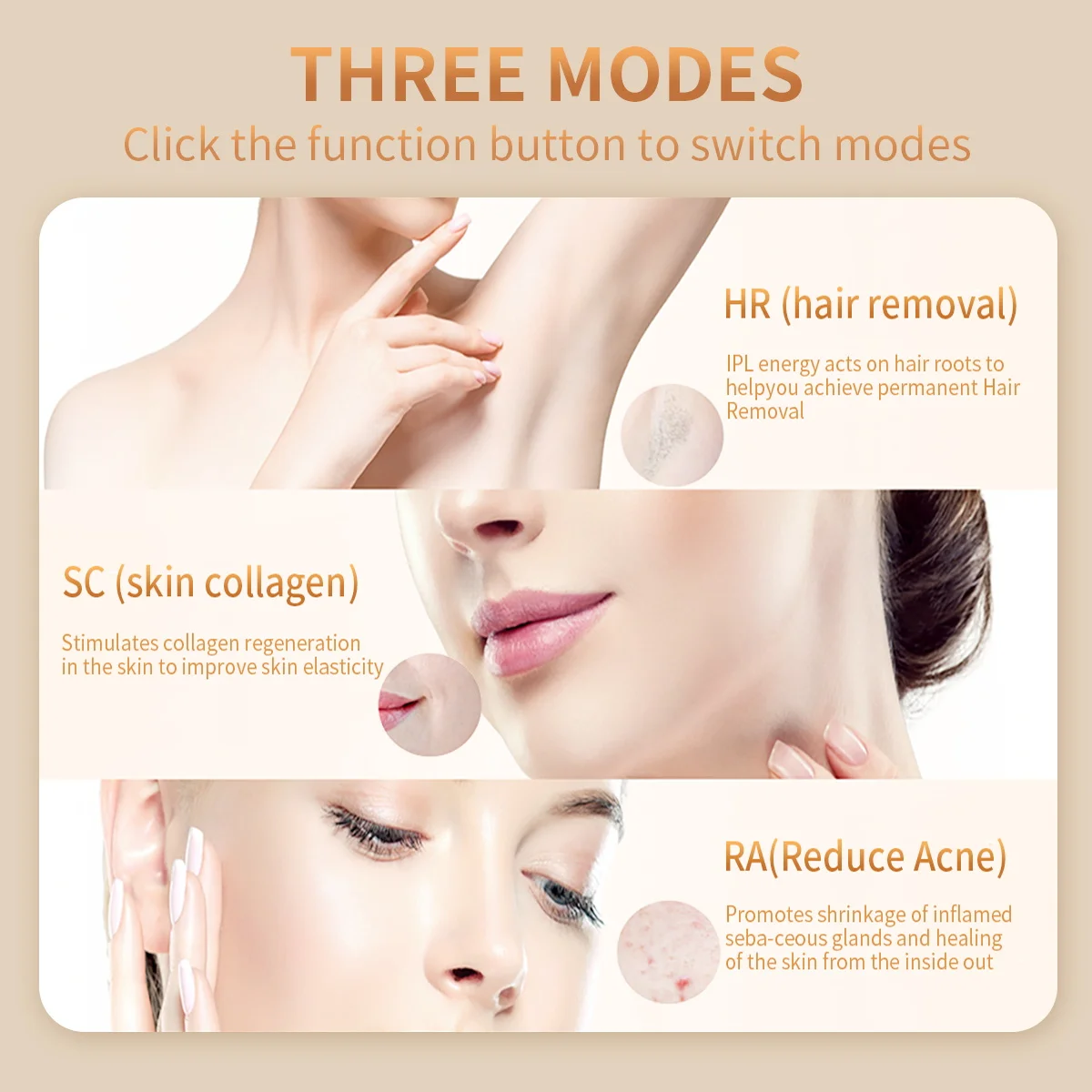 Home Beauty SPA 9-speed Skin Rejuvenation/Acne Removal/ Freezing Point Hair Removal Beauty Equipment IPL Laser Hair Removal