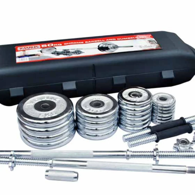 
dumbbell set sale 50KG Adjustable Chrome Barbell Dumbbell Set dumbbell set gym 