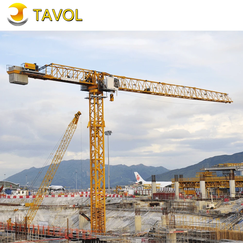 Construction Topless Building Flat Top Topkit Jib Luffing Self Erecting Tower Crane
