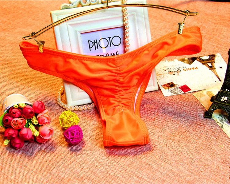 8R859 new pleated sexy pants ladies single piece Women Sexy Summer Bikini Bottom Thong T-Back Bathing G-String Swimwear
