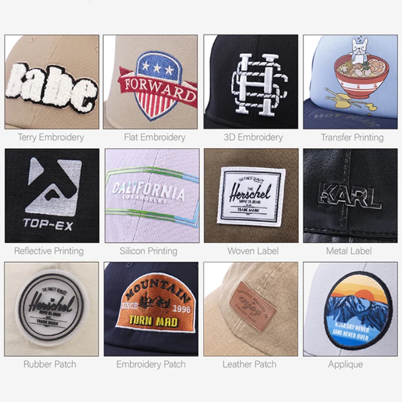OEM Applique Sports Hats High Quality Embroidery Patch Custom Logo Stitch Sandwich Mesh Running Caps