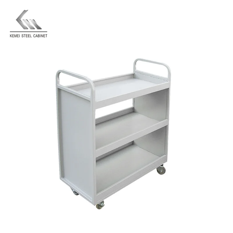 Современный дизайн мебель для школы библиотеки стальная тележка книг мобильная металлическая