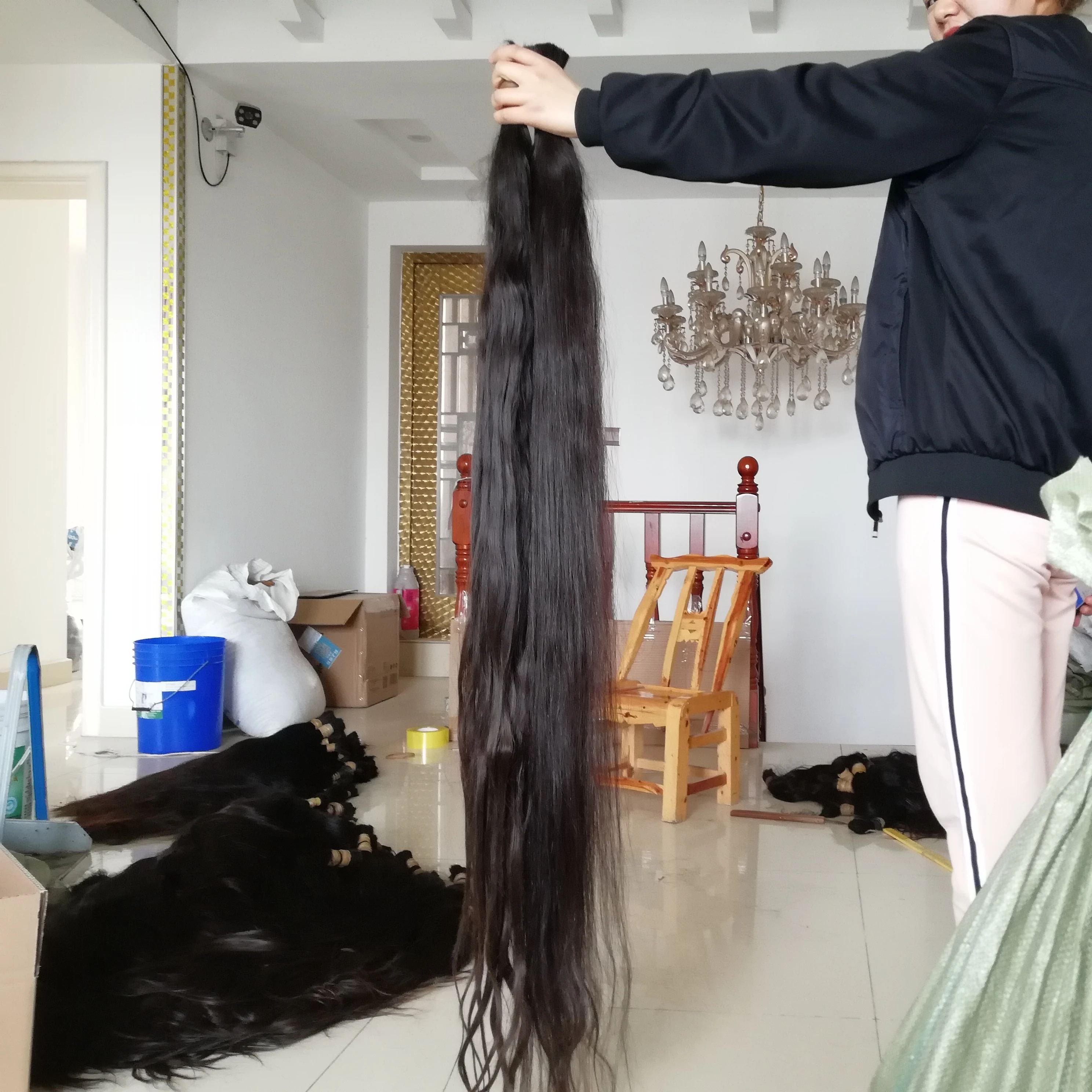 Top grade hot selling in Russia virgin human best quality Single raw donor hair bundles