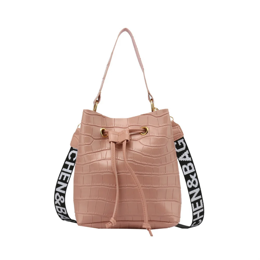 Amiqi T1290 Designer lady Handbags PU  Small Mini Shoulder Bucket Cross body Bag PU leather bucket bag for women