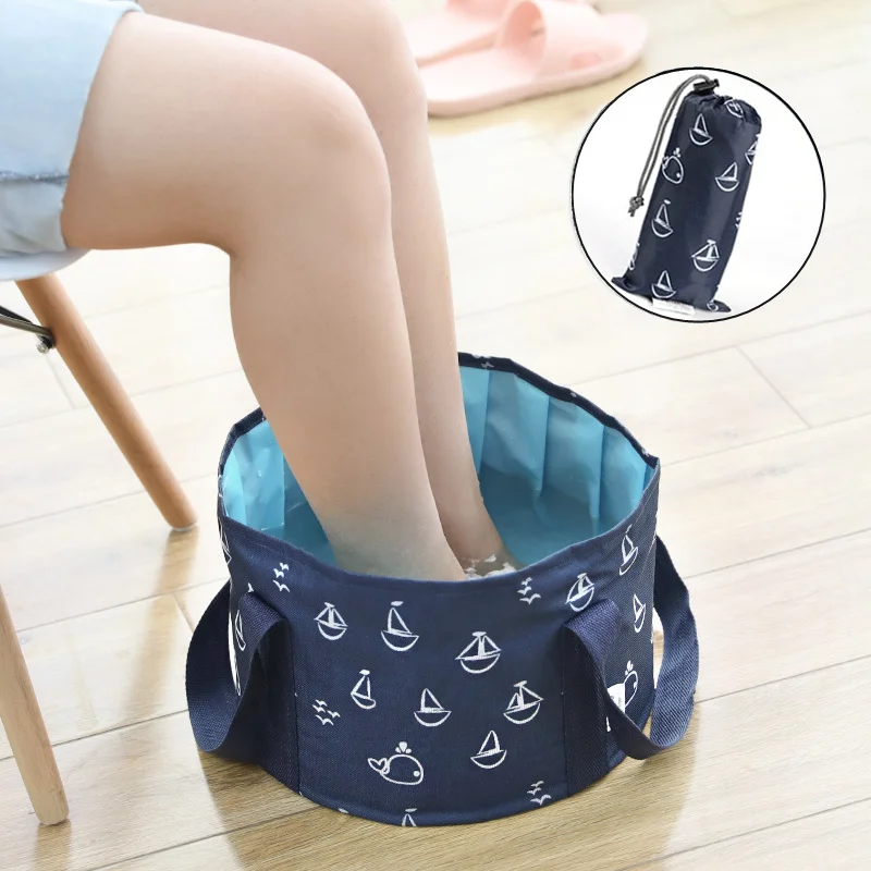 13-26L Invincible Corrosive Resistant Round Cleaning Bucket Portable Foldable Footbath Foot Massager