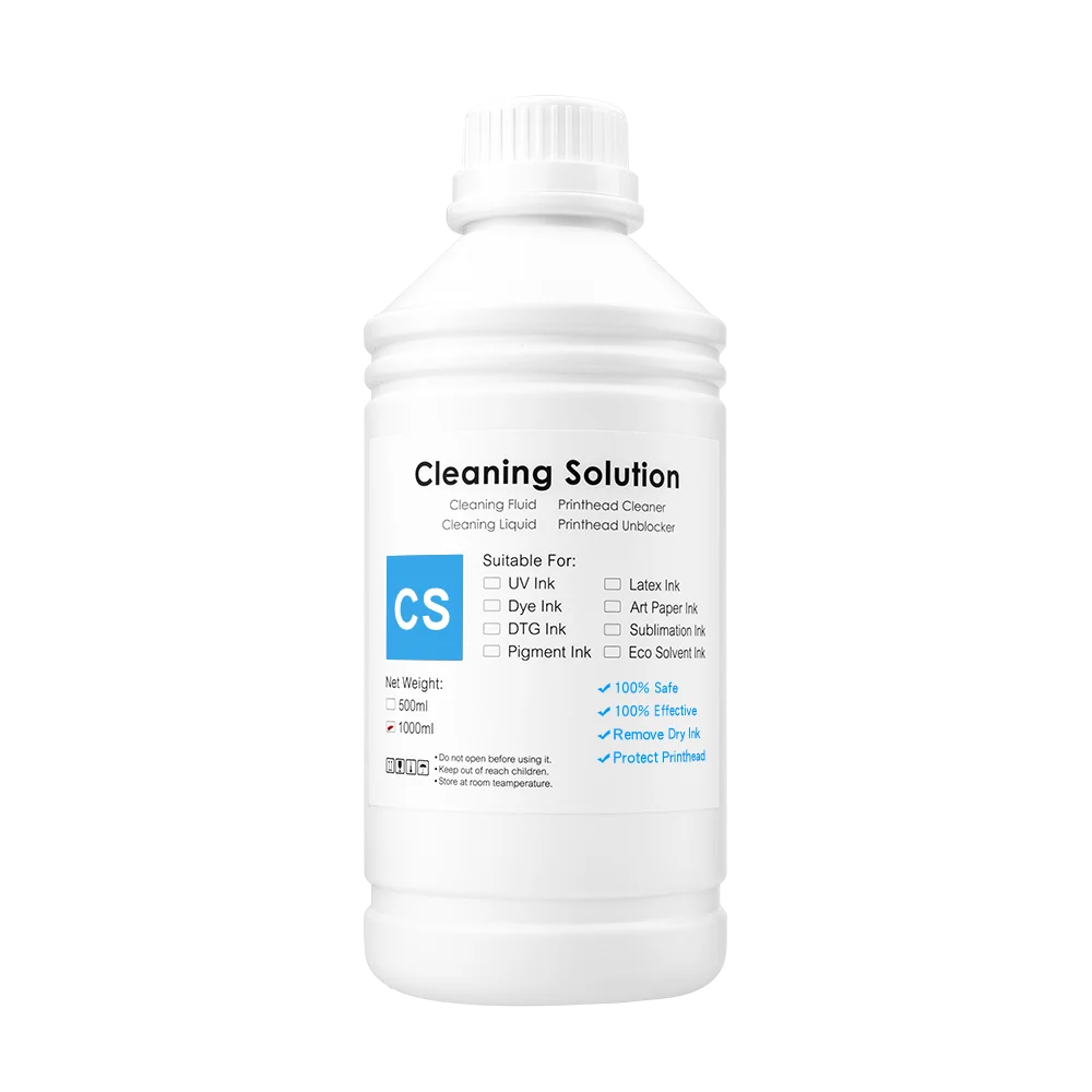 MWEI High Quality 1000ML/Bottle Water Based Dye Ink Printer Cleaner Cleaning Fluid