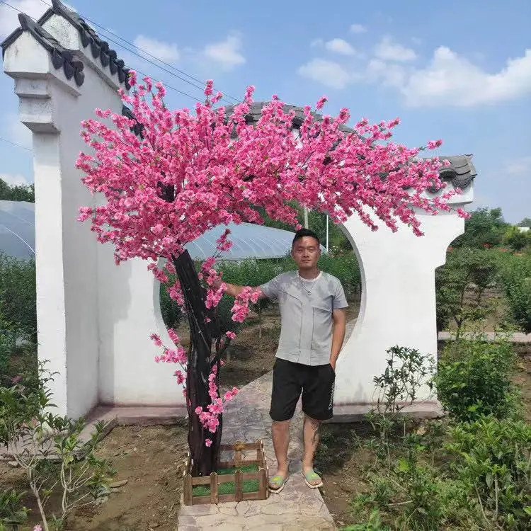 250cm Giant Japanese pink cherry blossom Sakura tree with real like fabric flower