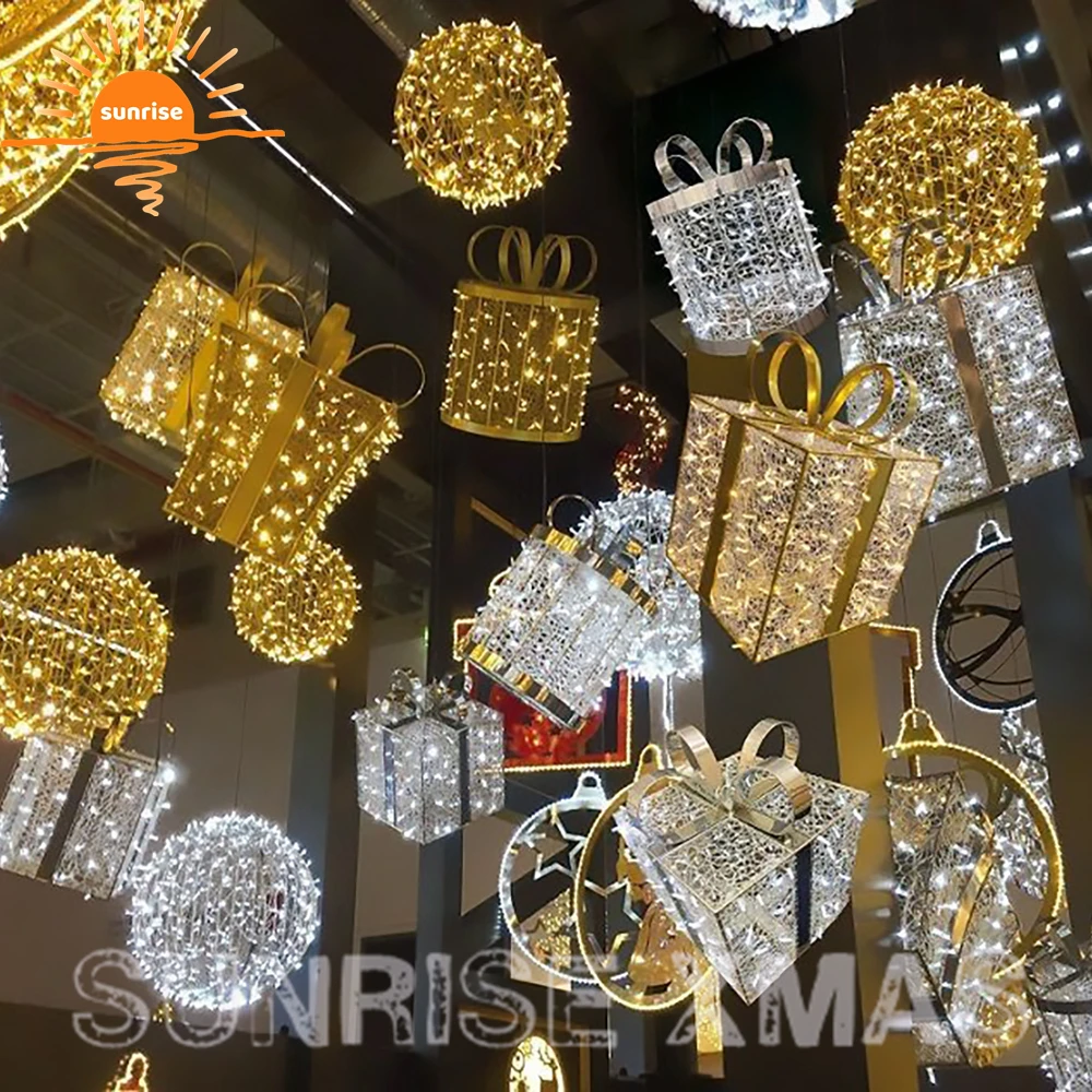 2023 Newest Christmas decorations outdoor Gift Boxes Motif Lights for holiday decorate IP 65 waterproof