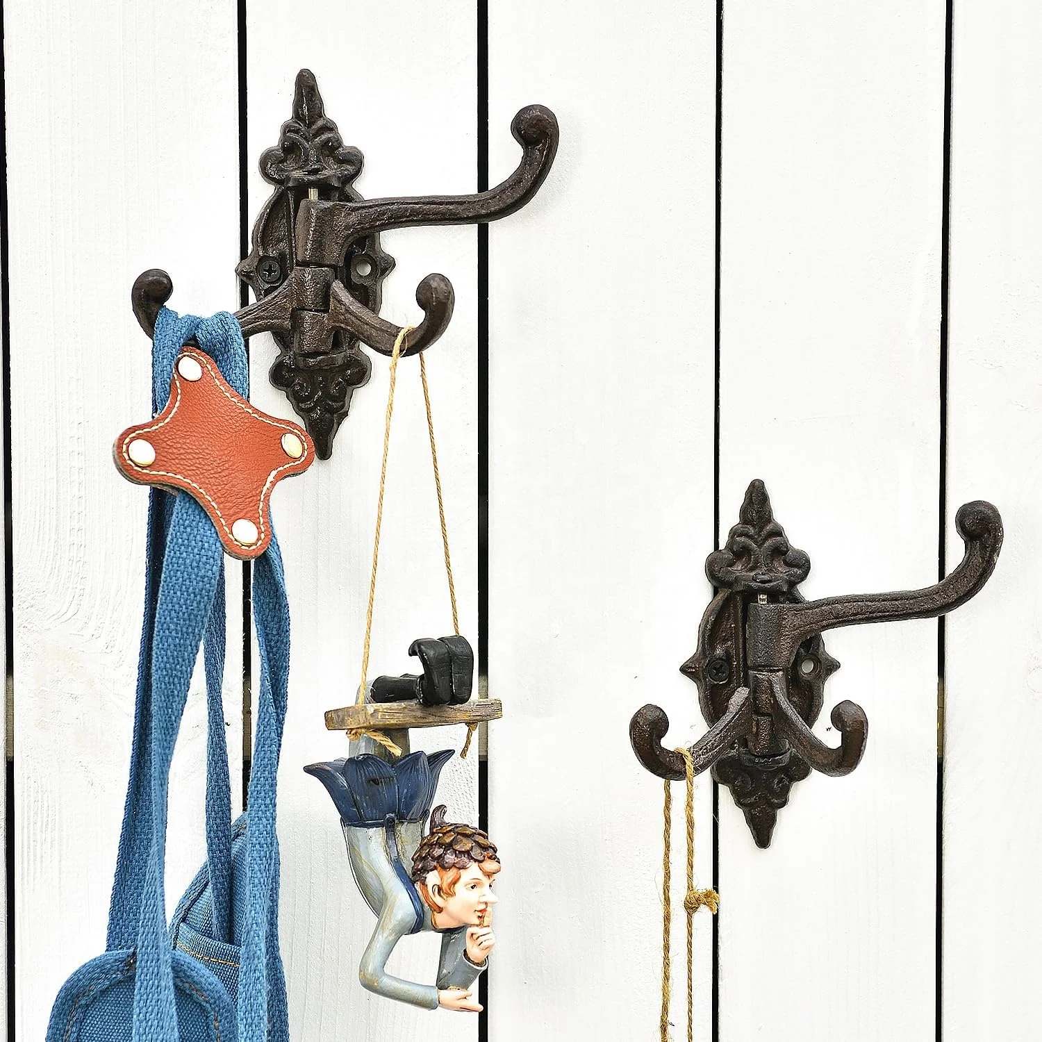 Заводские винтажные чугунные декоративные крючки для украшения дома