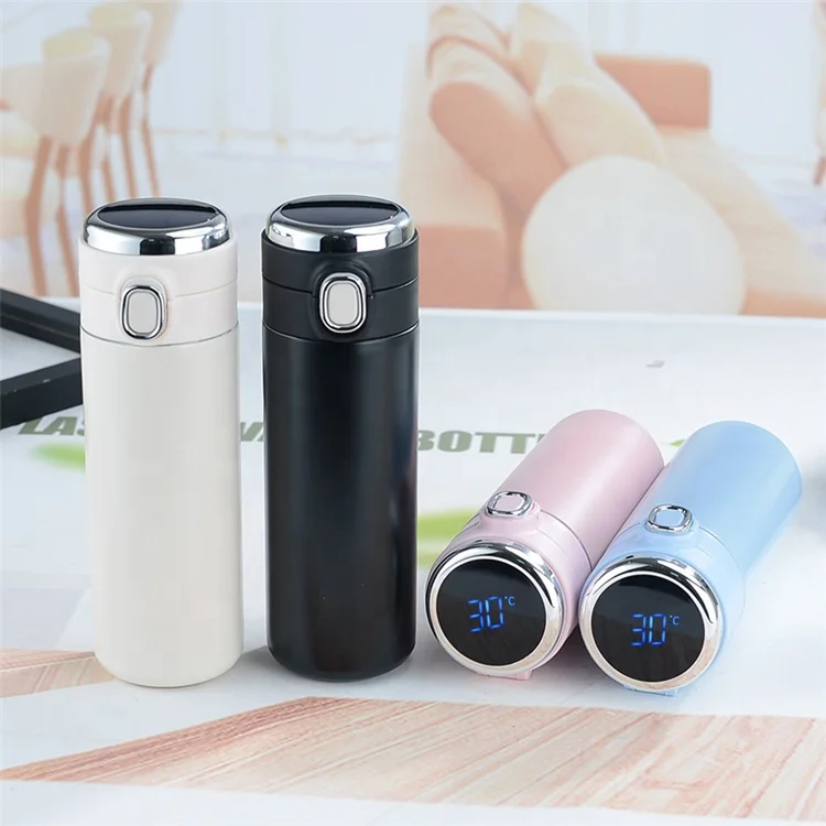 
Stainless Steel OEM Vacuum Flask Smart Touch Custom Thermos Termo Intelligent Water Bottle With Temperature Display Bounce Lid 