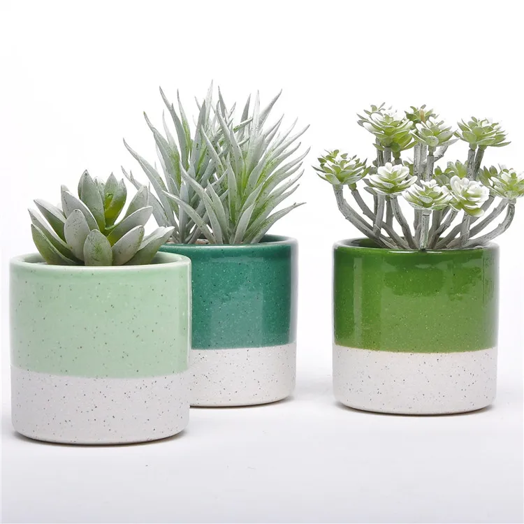 Office living room 3 pcs indoor small 3 inch mini flower pot for mini plant
