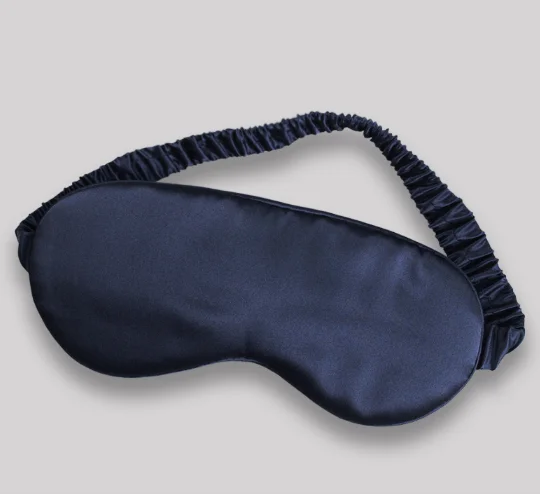 Jili hand-crafted organic solid colour pure 19mm mulberry silk eye patch filled with short mulberry silk fiber