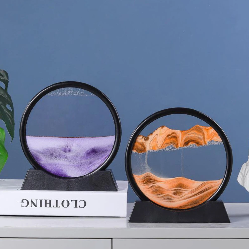 Квадратная картина с движущимся песком 3d украшение для гостиной дома и офиса 10 дюймов