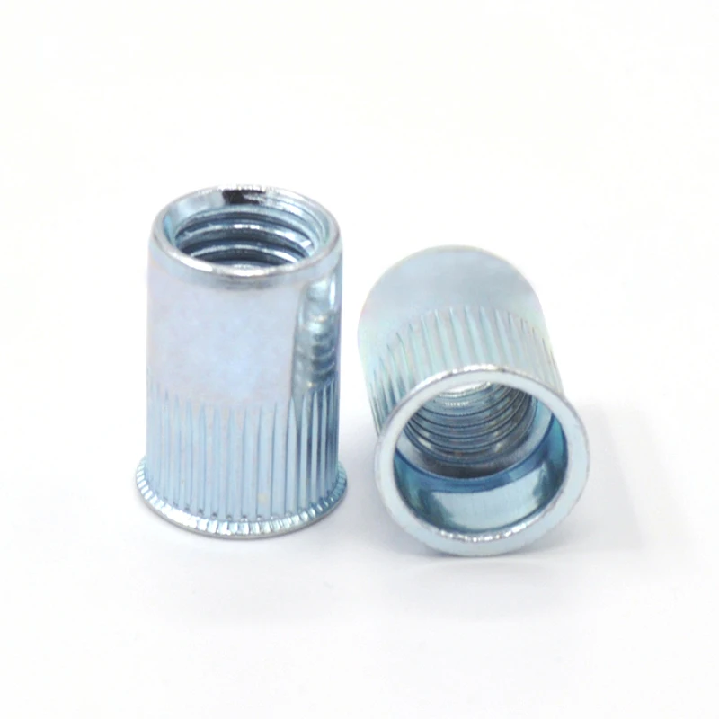 M3 - M12 оцинкованная углеродистая сталь маленькая тонкая головка с круглым корпусом с открытым концом заклепочные гайки