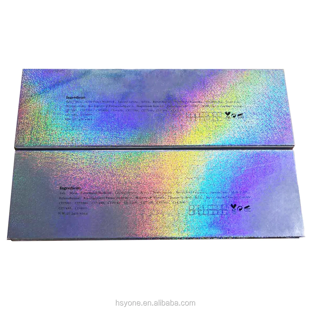 High quality Makeup Blue Cardboard Eyeshadow Palette Wholesale Multichrome Duochrome Eyeshadow Private Label