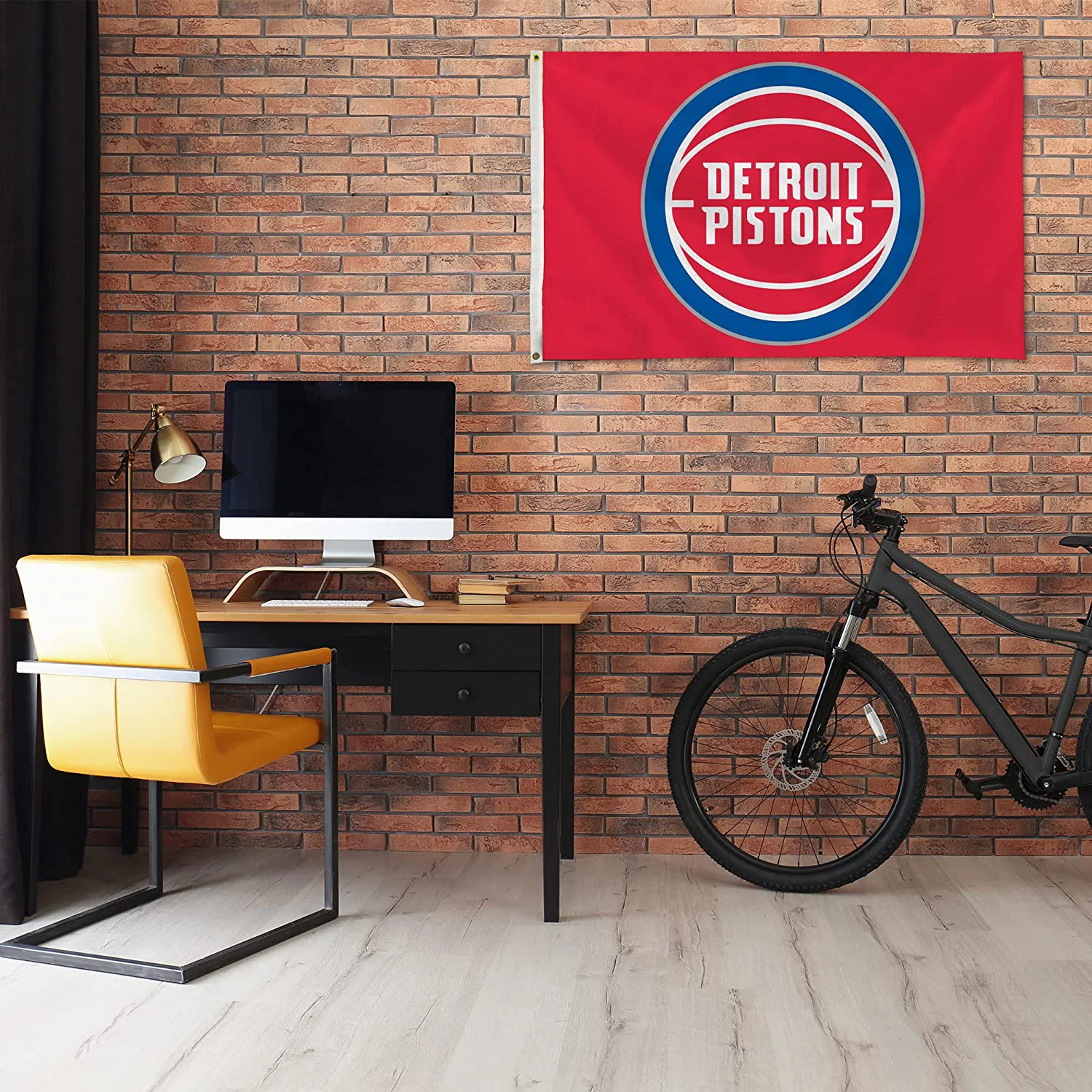 Promotional Product NBA Fast Delivery Factory Custom 3x5ft 100%Polyester Durable Sporting Event Custom Detroit Pistons Flags