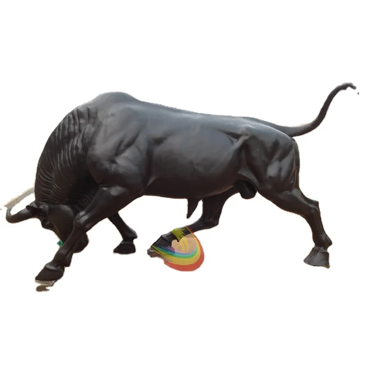 Life Size Spanish Fighting Bull Bronze Sculptures Bullfight Sculpture