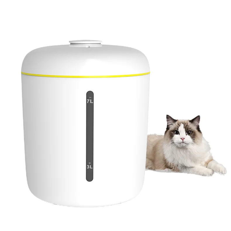 Portable Pet Dry Food Storage Freshness Real-time Vacuum Status with Measuring Cup for pet food Viewable Window 7L White