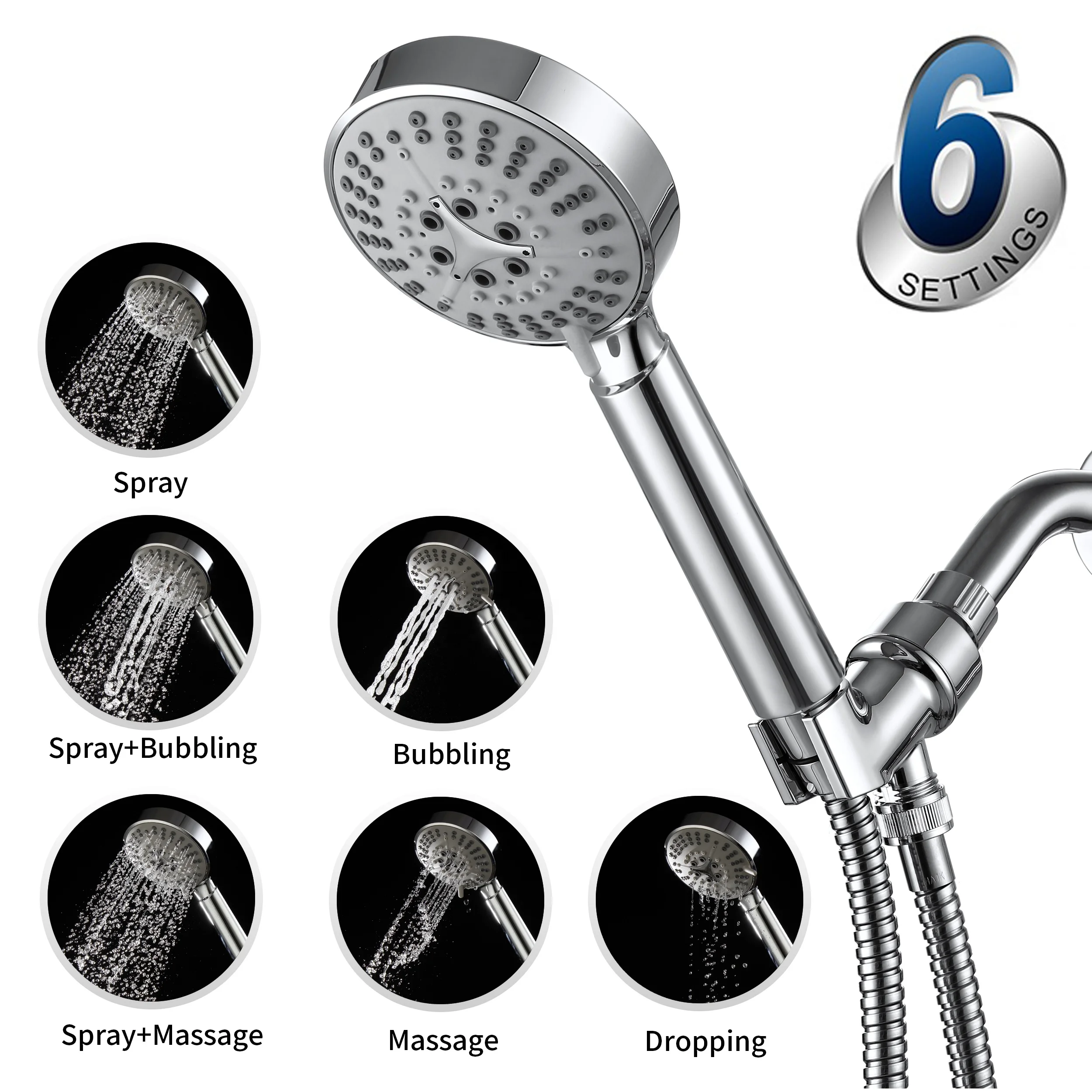Hot Selling Adjustable Spray Price Favorable ABS Bathroom Head and Hand Shower