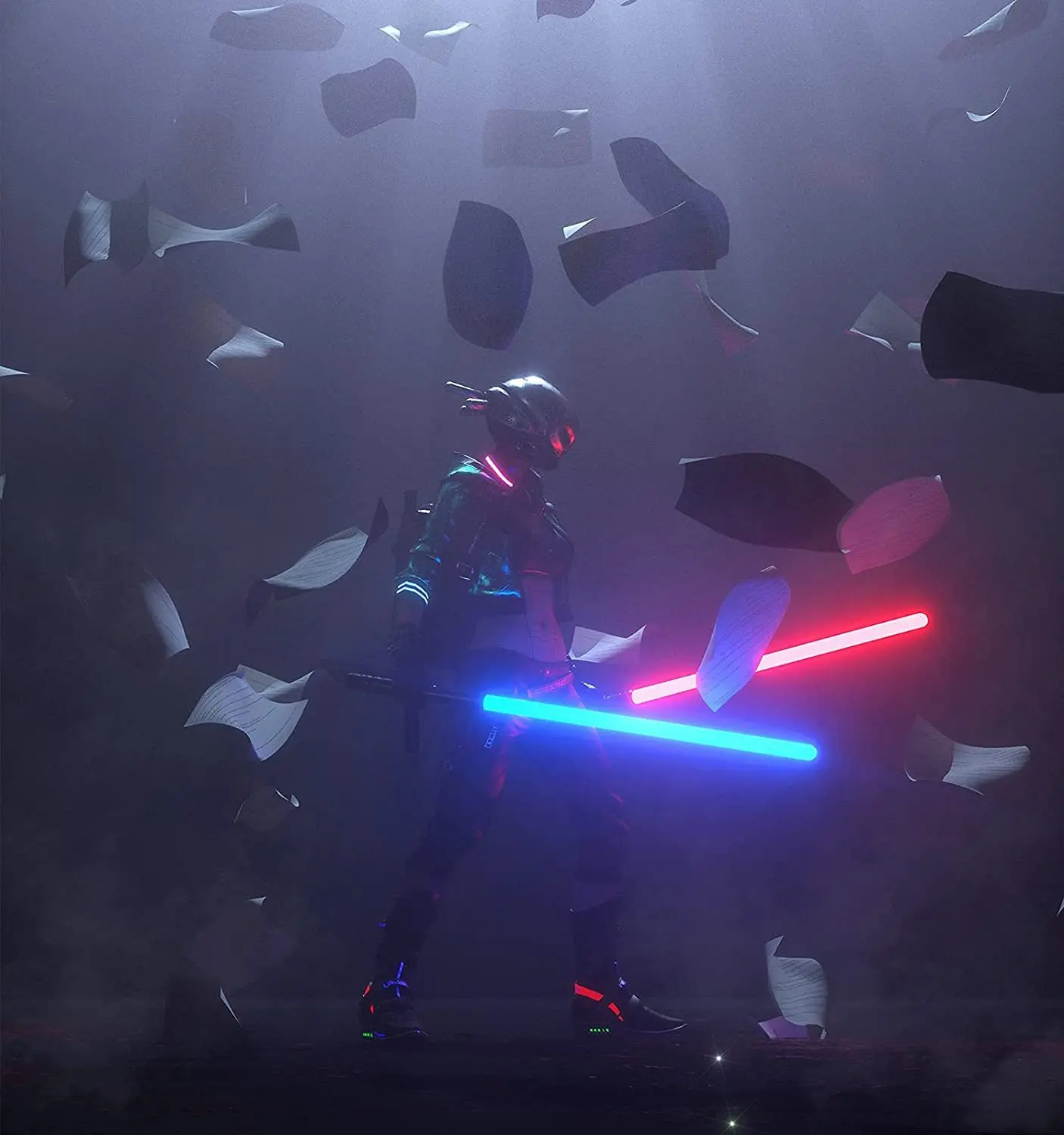  Popular LED Light Sword Separable Handle RGB Saber Toys Metal Laser 2PCS Flashing Light+Sound Kids Cosplay