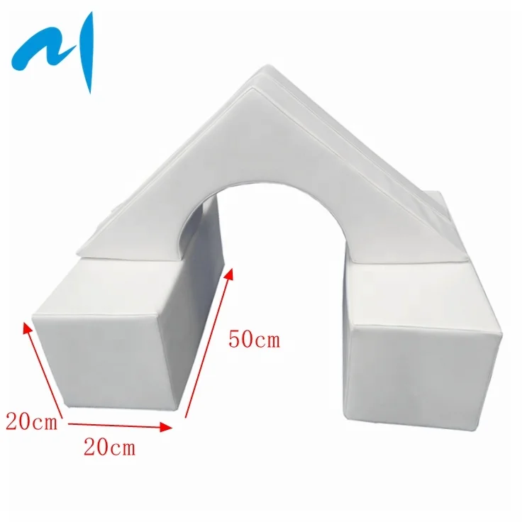 White Soft Play Foam Equipment For Children Indoor Active Play Structure Building Blocks