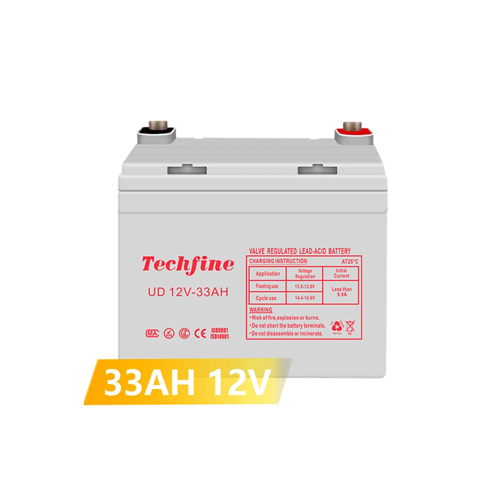 Аккумуляторная батарея гелевого типа, аккумуляторы AGM глубокого разряда, 12 В, 33 Ач