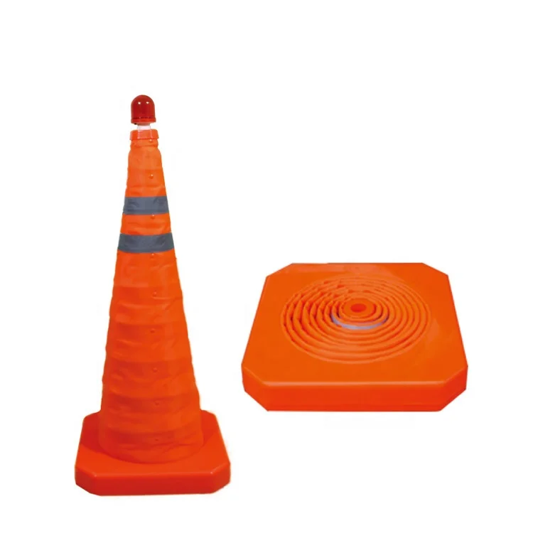 Collapsible Portable Cone Road Sign Round Reflective