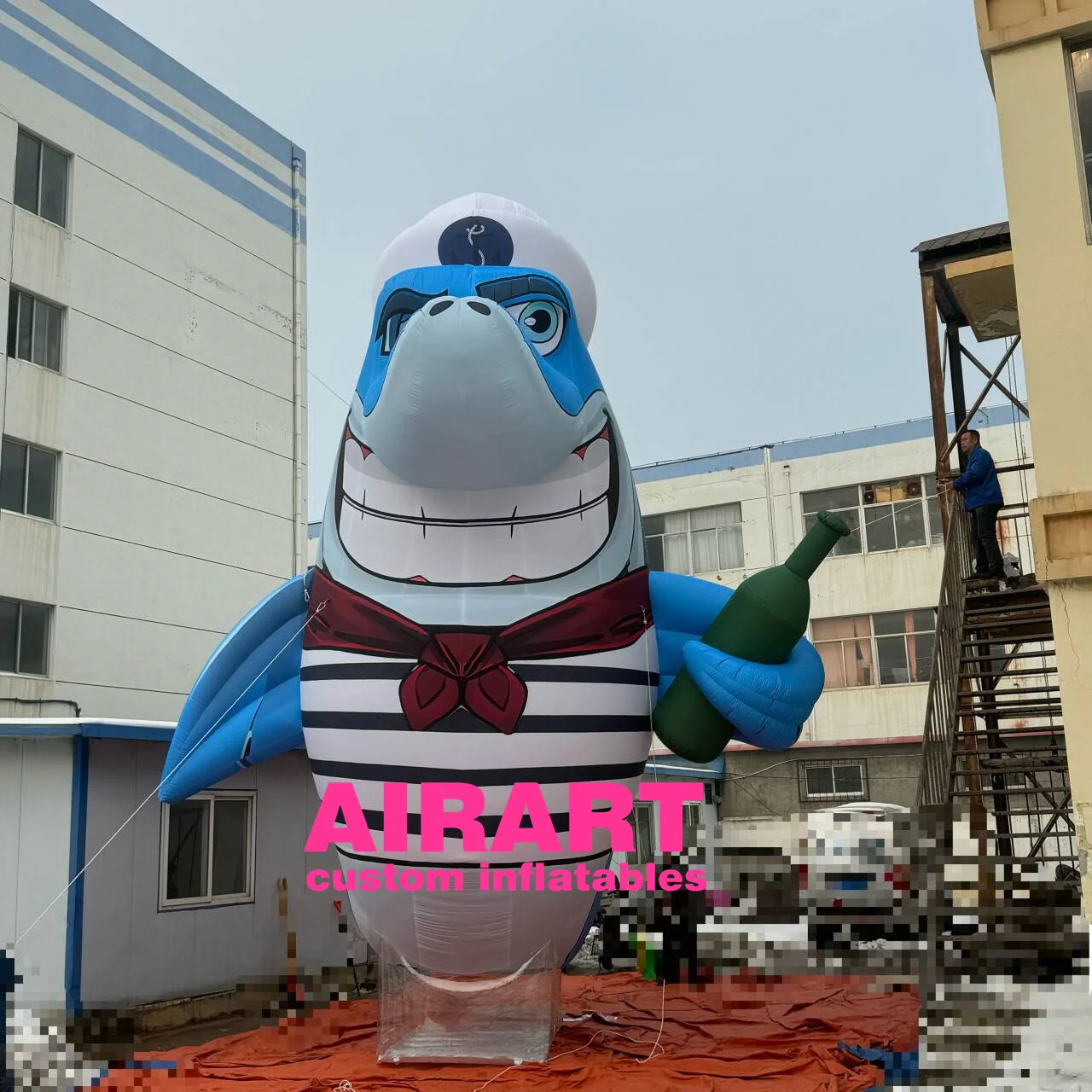 High quality inflatable shark mascot balloon inflatable shark cartoon