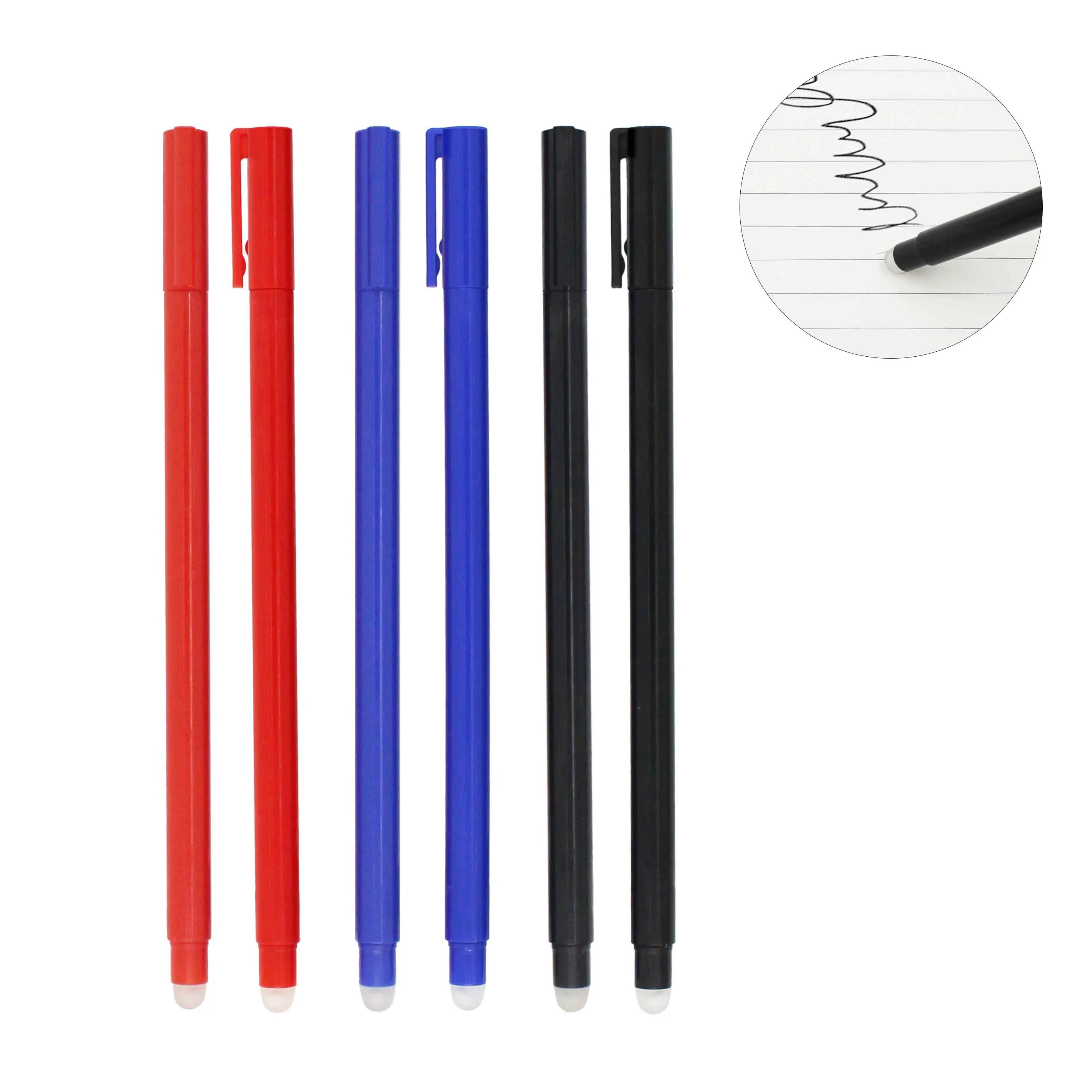 PROMSIGNAL B24502 Wholesale Ergonomic Heat Friction Vanish Erasable Gel Ball Pen With Eraser For Office School
