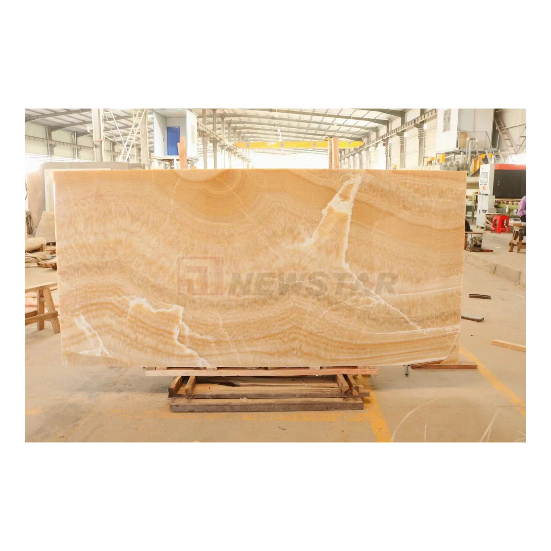 Newstar Natural Marble Stone Honey Onix Slab Countertop Floor Wall Tiles Yellow Onyx Slabs Bookmatch Yellow Marble Slab