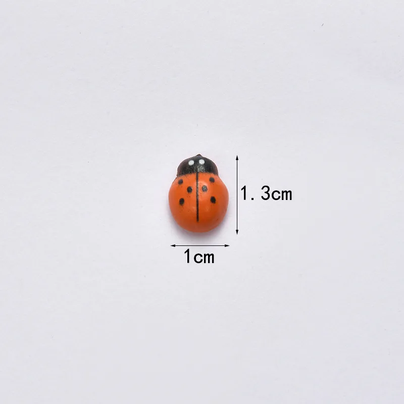 hot sale garden home decoration wall fridge sticker accessories ladybug ladybird wood buttons