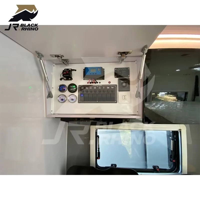 Multimedia entertainment options trailer camper expedition truck camper box