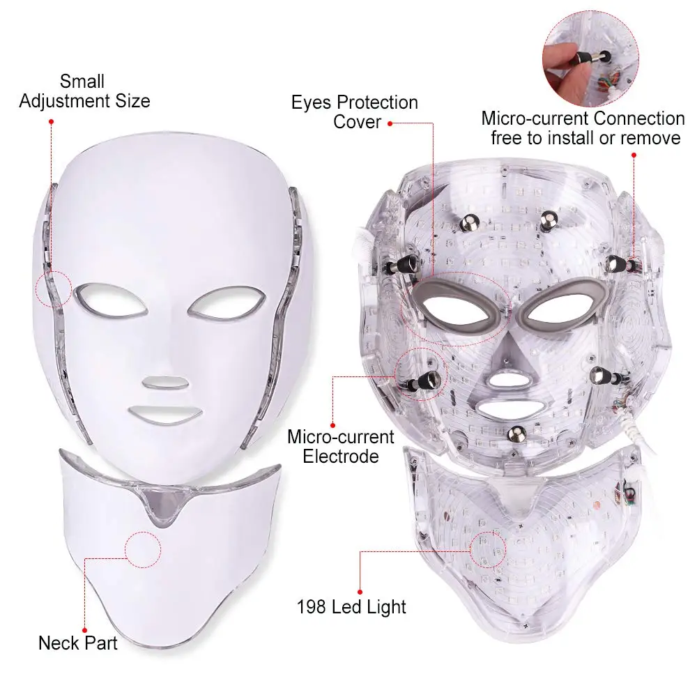 
Multifunction Face mask 7 Color Photon Light Therapy Facial Beauty Led Whitening Mask for Facial Skin Care 