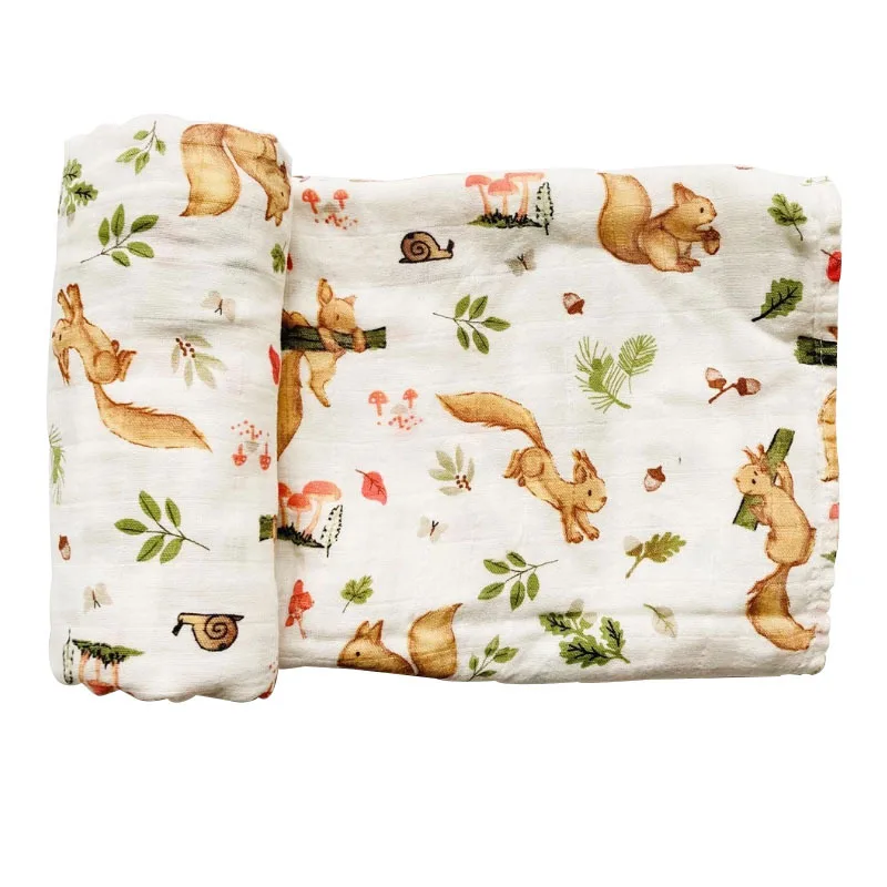 Muslin Gauze Towel Bamboo Cotton Bath Towel Newborn Swaddle Gauze Blanket