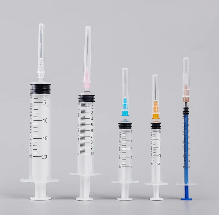 1ml 3ml 5ml 10ml 20ml 60ml disposable syringe with needle