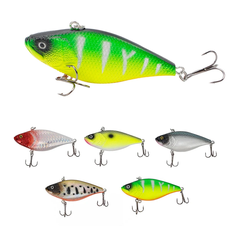 KEWOTE 7cm 11.5g 5Color Crankbait Artificial Hard Plastic Bass Master Vib Fishing Lure with noise balls