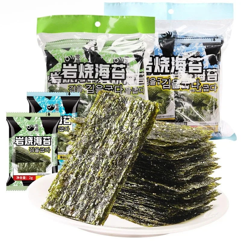 Rock-Fired Seaweed Slices Kids Grilled Snacks Crushed Casual Seafood Crispy Seaweed Crisps baked nori snack