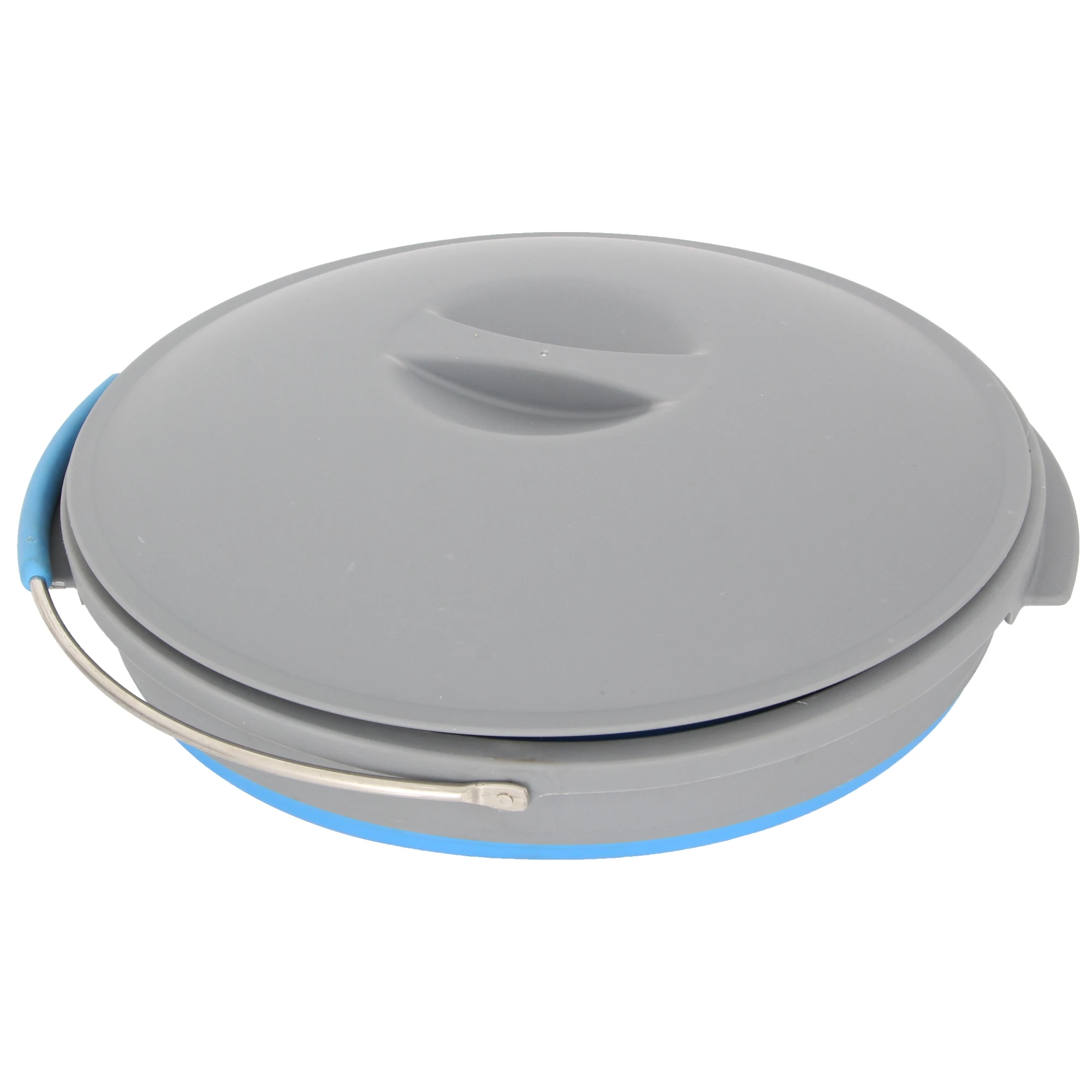 New Portable Round Collapsible Bucket Outdoor Fishing Camping Silicone Buckets 10L Water Folding Bucket with Lid