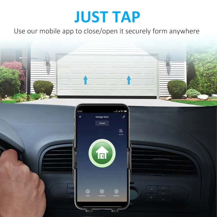 Tuya Smart Life App Wifi Smart Automatic Liftmaster Garage Door Opener Detector Control  Roll Up Door Motor Open and Close