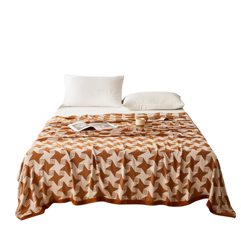 Top blankets Maternal and infant bamboo fiber fashion printed cool feeling blanket Vietnam manufacture