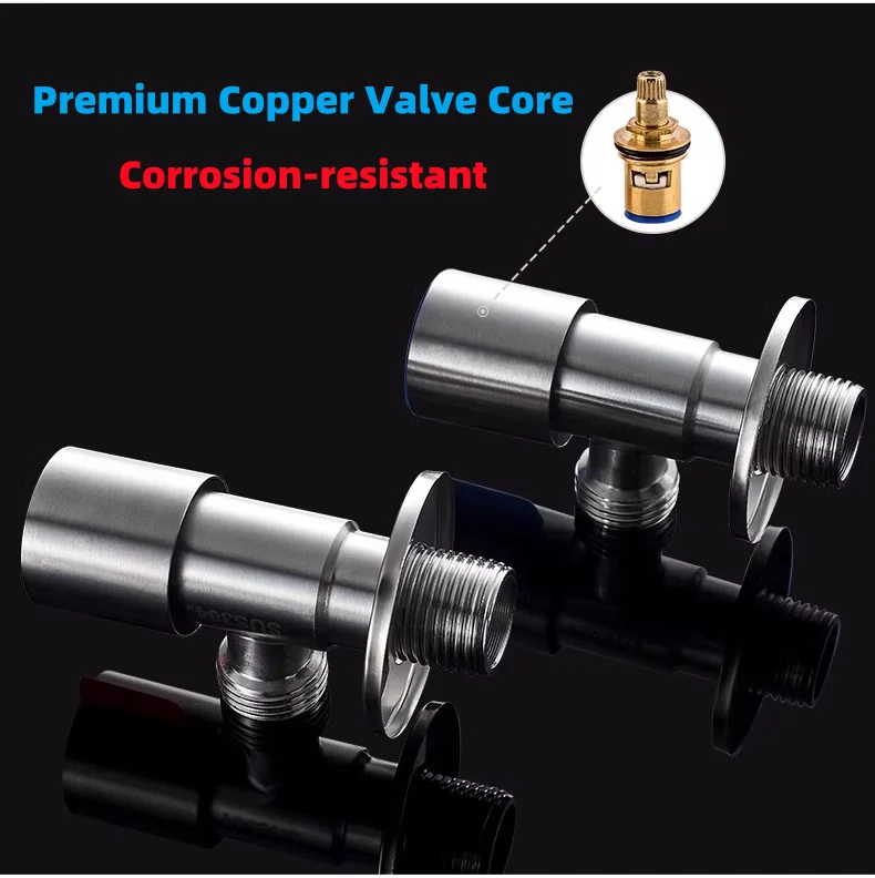 201 Stainless Steel Angle Valve Quick Opening Water Stop Valve Water Heater Triangle Valve