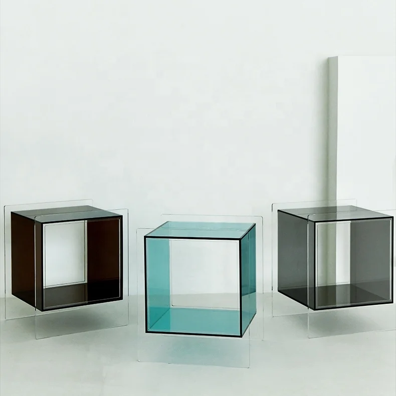 acrylic coffee tables minimalist design living room bedroom furniture luxury coffee tables modern style square sofa side tables